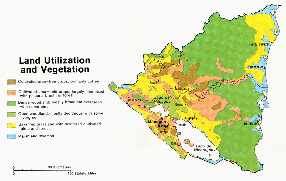 Geography of nicaragua, landforms   world atlas