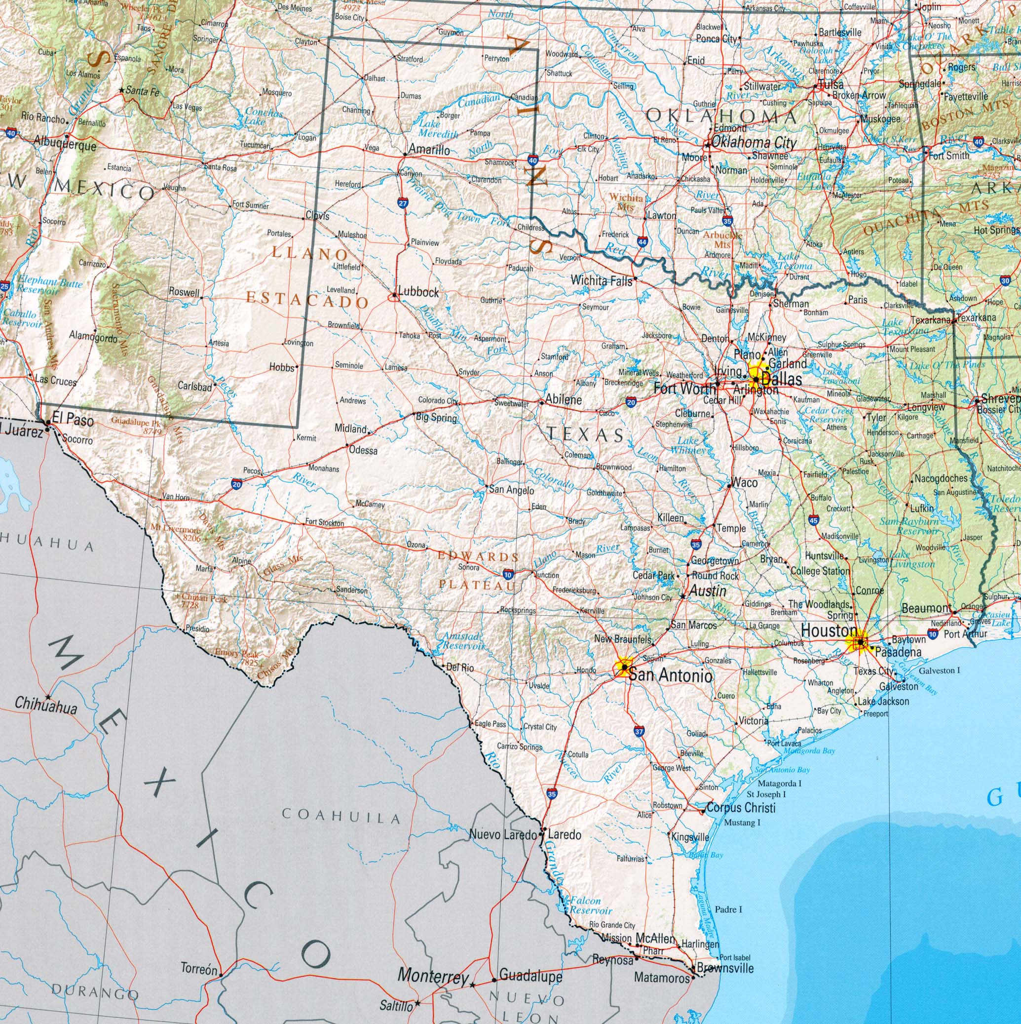 Business Ideas 2013 Texas Oklahoma Border Map