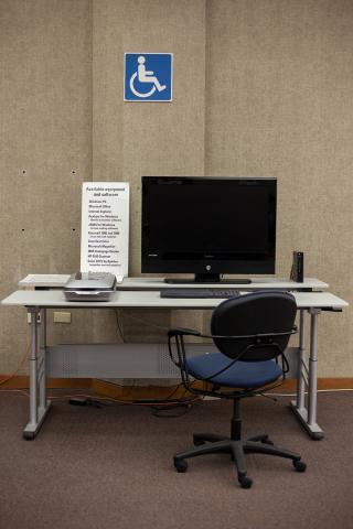 specialized computer workstation for assistive use