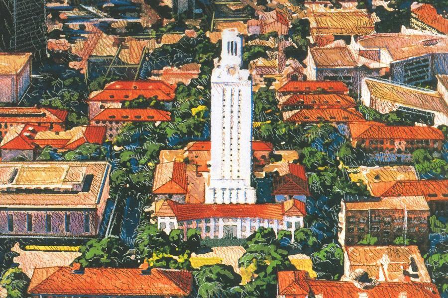 UT Tower painting 