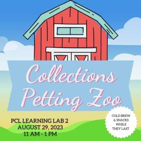 Farmhouse with Collections Petting Zoo lettering