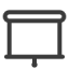 An icon of a dropdown screen for a projector